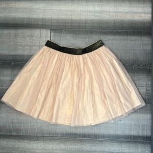 Champagne Sparkle skirt with Black/Gold Sparkle Waist Band